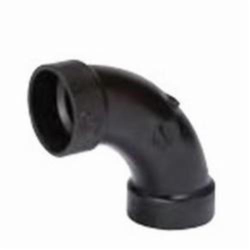 Streamline 02873 A304 Long Sweep DWV Elbow, 3 in Nominal, Hub End Style, ABS, Domestic