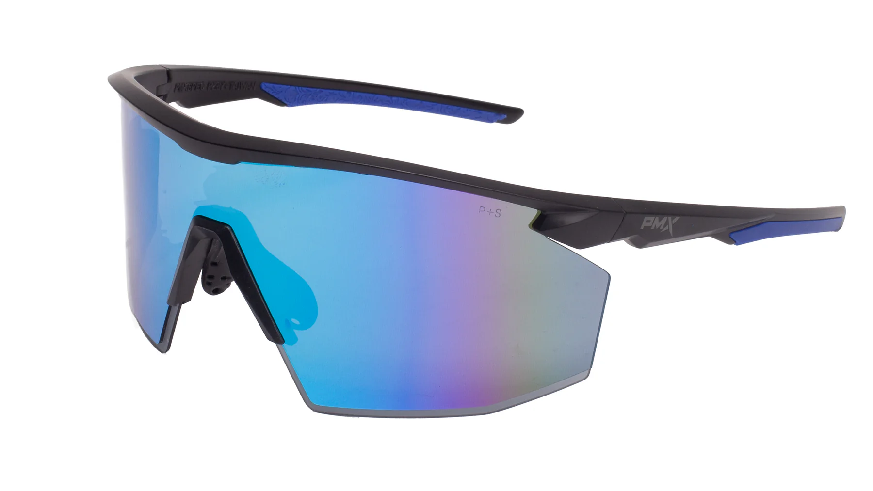 GLASSES SAFETY HALF FRAME MATTE BLACK BLUE