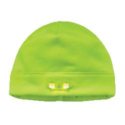 N-Ferno 16802 6804 Skull Cap Beanie Hat With LED Lights, Universal, Lime, Fleece