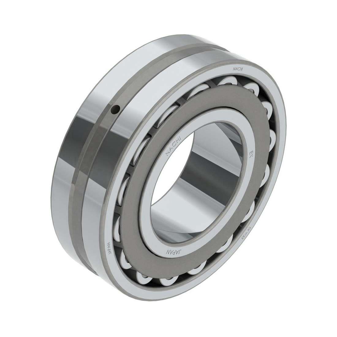 NACHI 21306EXQW33C3 Spherical Roller Bearing With Cylindrical Bore, 30 mm Dia Bore, 72 mm OD, 2 Rows, 19 mm W, 83000 N Dynamic/62500 N Static Load