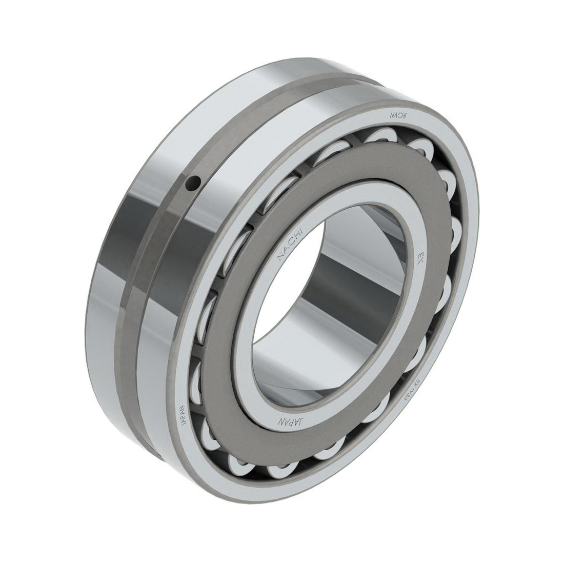 NACHI 21313EXQW33C3 Spherical Roller Bearing With Cylindrical Bore, 65 mm Dia Bore, 140 mm OD, 2 Rows, 33 mm W, 270000 N Dynamic/232000 N Static Load