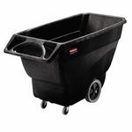 Rubbermaid FG101100BLA Structural Foam Utility Duty Tilt Truck, 600 lb Load, 3/4 cu-yd Volume, Black, HDPE, 64-1/2 in OAL