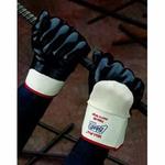 Nitri-Pro 7199NC-10 Heavy Duty General Purpose Gloves, Coated, SZ 10, Nitrile Palm, Black, Gauntlet Cuff, Nitrile Coating, Resists: Abrasion, Grease, Oil, Puncture and Snag, Jersey Lining
