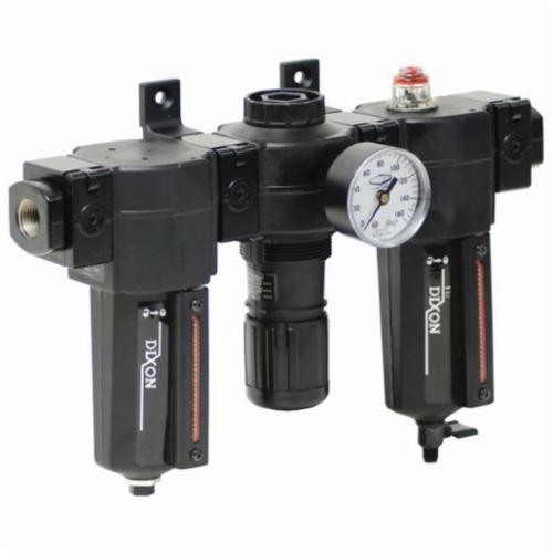 Norgren by Dixon E74-6M-MB Standard Combination Unit With Slight Glass, 3/4 in Port, 140 scfm Flow Rate, Aluminum Bowl, 250 psi Pressure