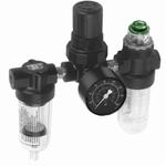 Norgren by Dixon P1A-100A Compact Miniature Relieving Combination Unit, 1/8 in Port, 10 scfm Flow Rate, Polycarbonate Bowl, 150 psi Pressure