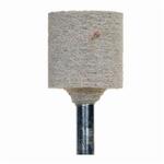 Norton 61463622646 Cotton Fiber Mounted Point, W220 Cylindrical Point, 1 in Dia x 1 in L Head, 1/4 in Dia Shank