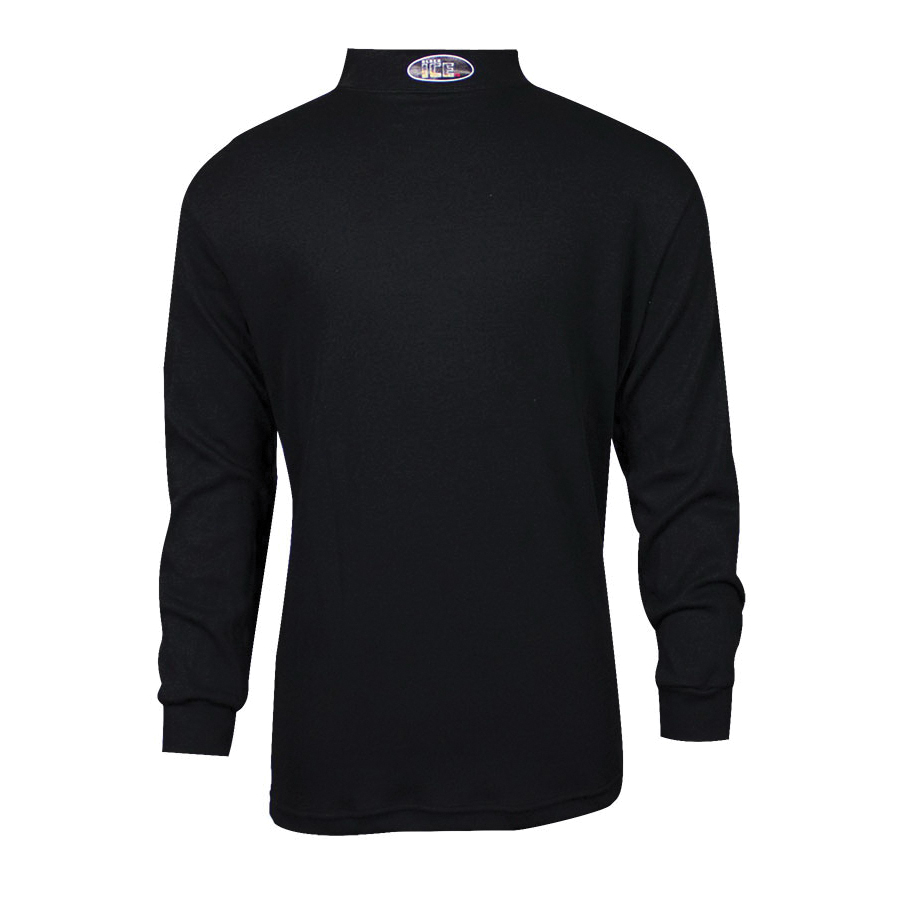 CARBON ARMOUR BSTBKLS2X Flame-Resistant Lightweight Mock Turtleneck BK Base Layer Shirt, 2XL, Black, Ice FR