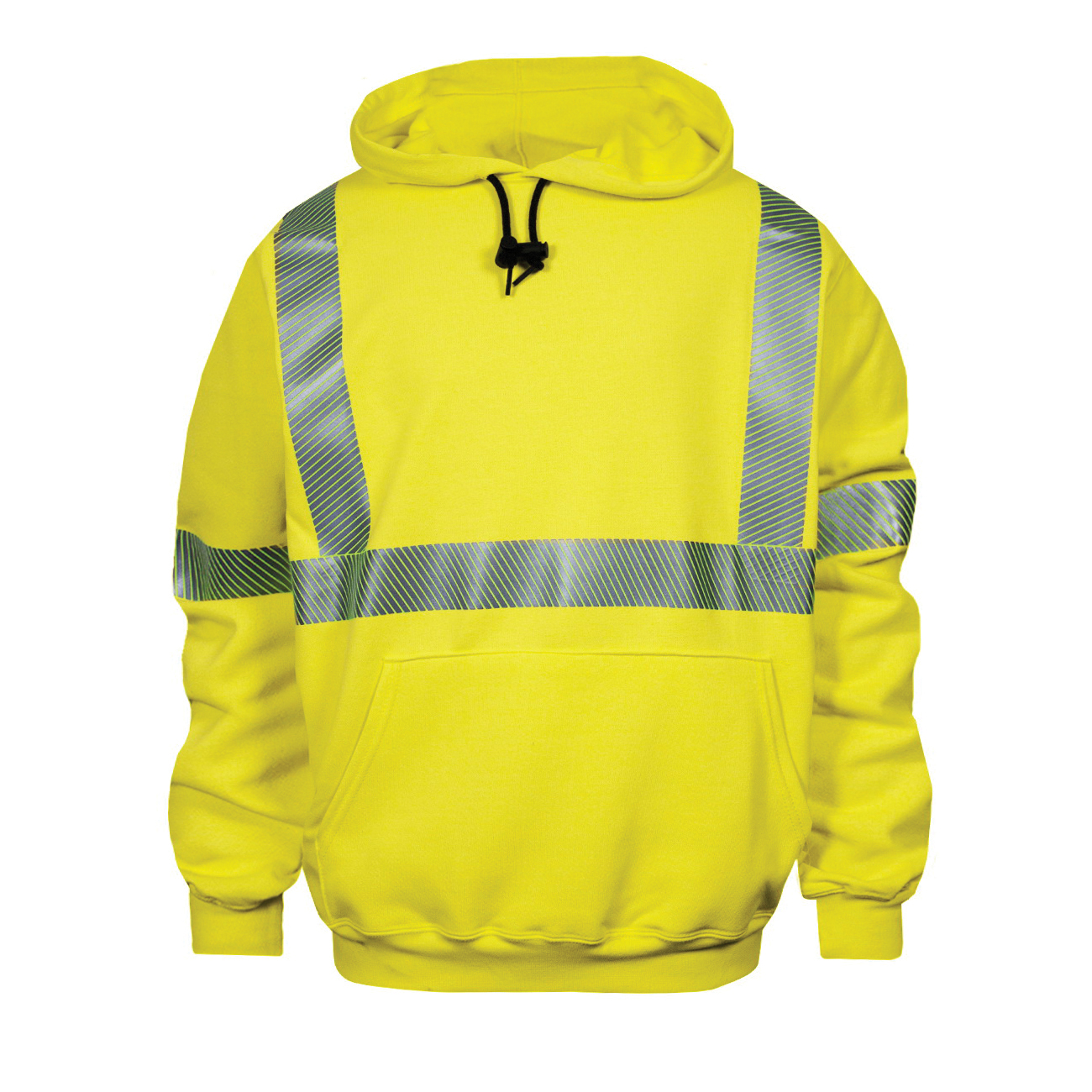 VIZABLE FR C21HC03C32X Flame Resistant Pullover Sweatshirt, 2XL, Hi-Viz Fluorescent Yellow, Cotton Blend/Modacrylic
