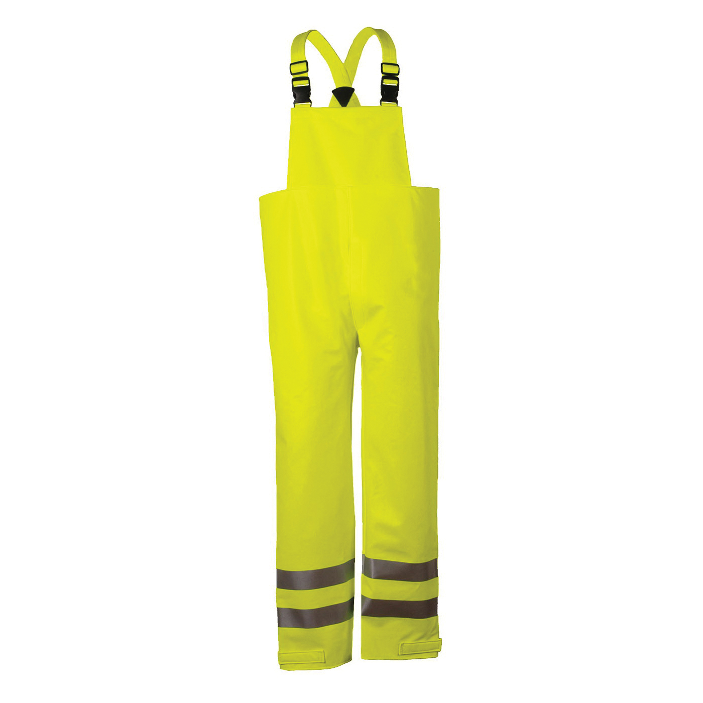Arc H2O R40RL142X Rain Bib Overall, Men's, 2XL, Fluorescent Yellow, Cotton Knit/Polyurethane, 29 in L Inseam