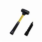 Nupla 10-010 Hammer, 12-1/2 in OAL, 1-1/2 in Dia Soft Face, 14 oz Composite/Polymer Head, Fiberglass Handle