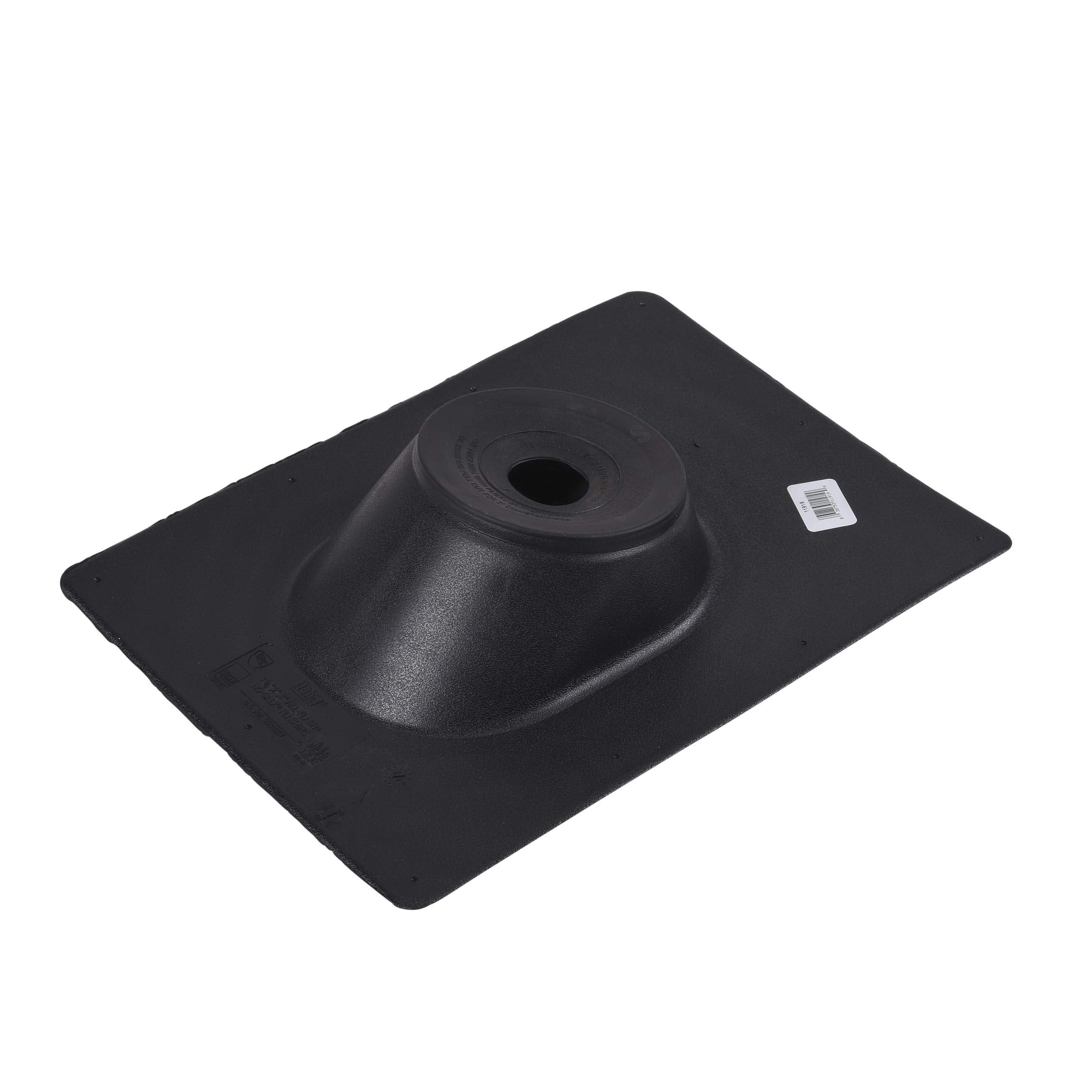 Oatey All-Flash No-Calk 11919 Roof Flashing, Thermoplastic, 1-1/2 to 3 in Pipe, 11-1/4 in W x 15 in L Base