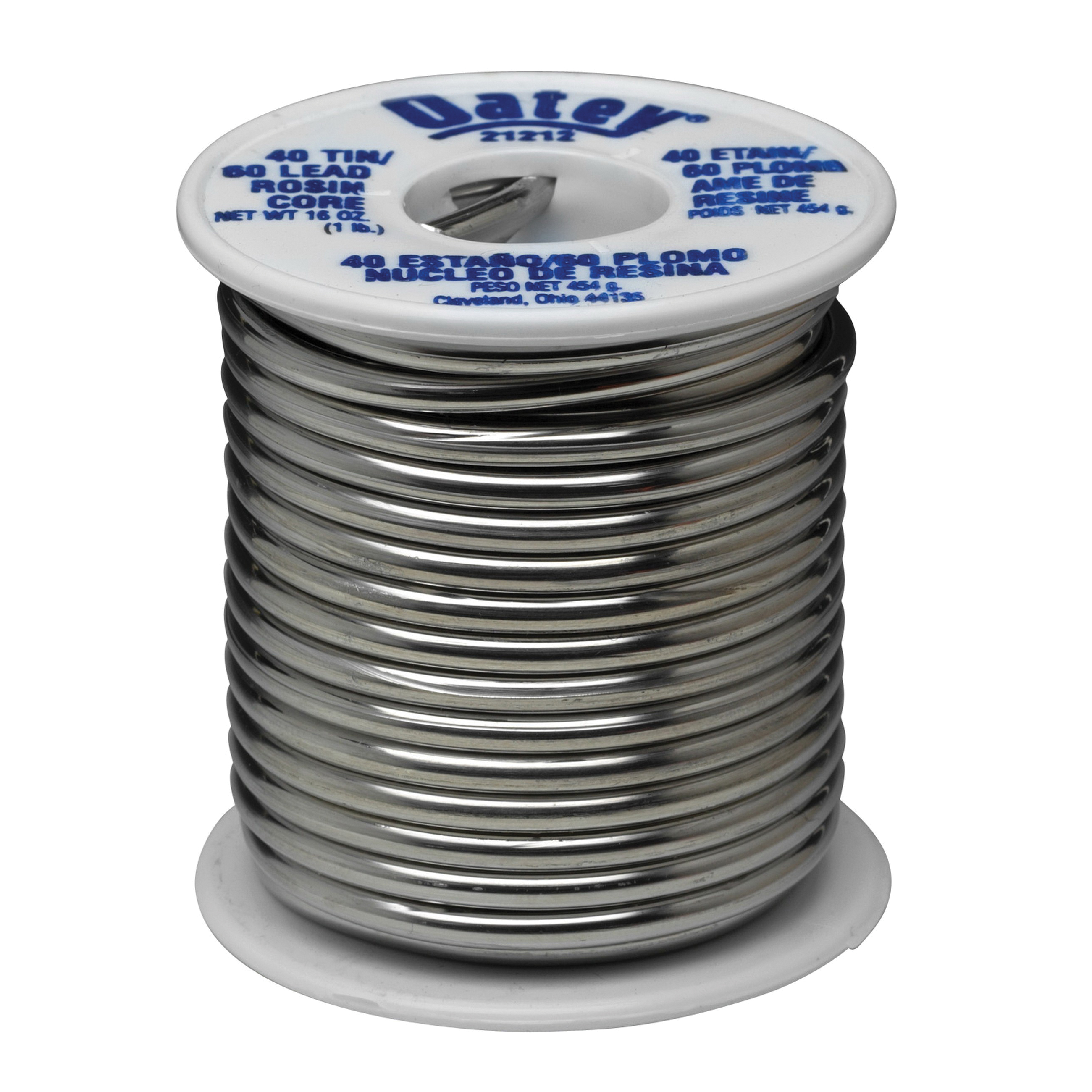 Oatey 21212 Silver Rosin Core Wire Solder, 361 to 375 deg F Melting, 1 lb, Alloy