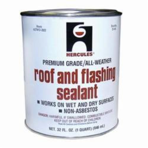 Hercules 25405 Premium Grade Roof and Flashing Sealant, 1 qt Can, Black