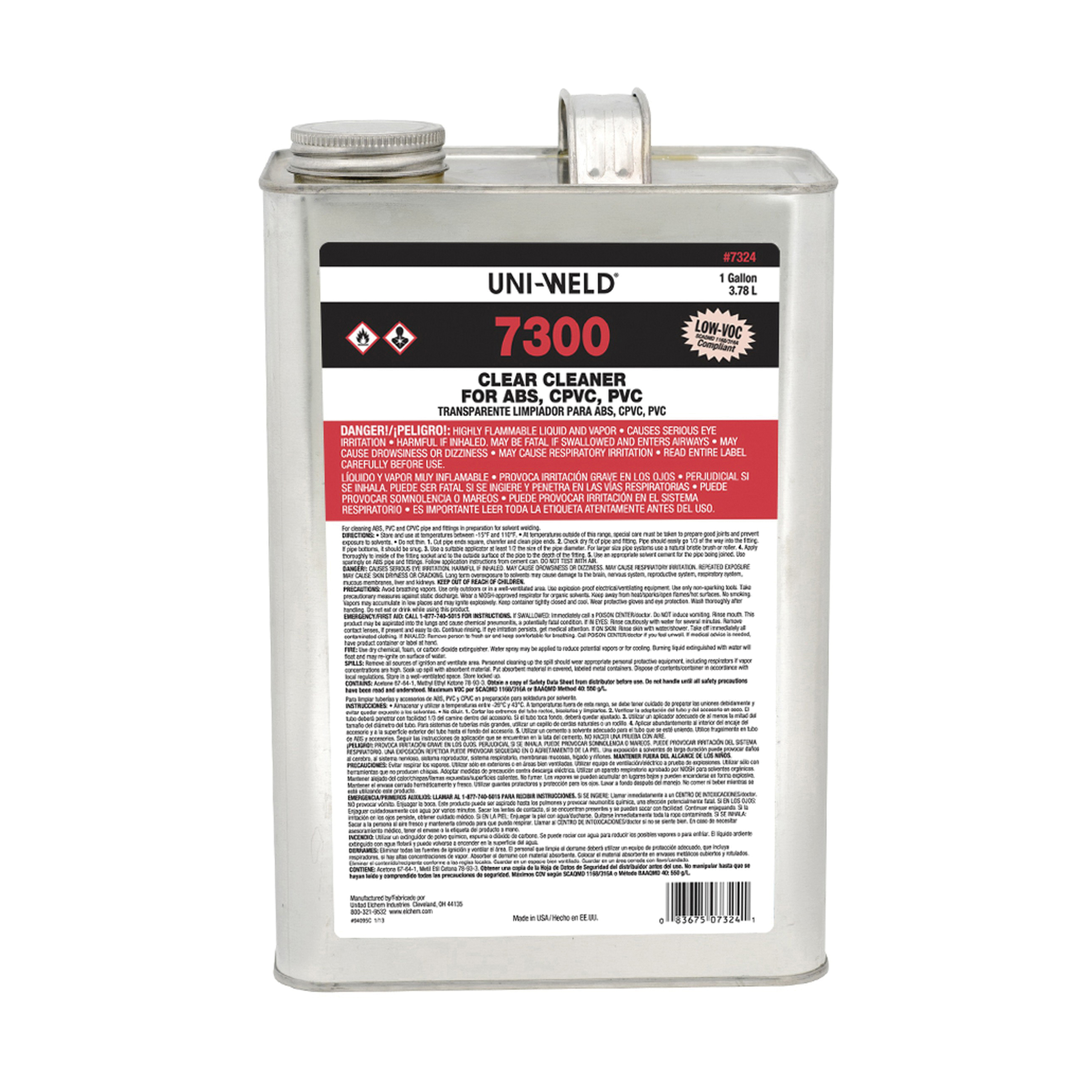 United Elchem 7324 Clear Cleaner, 1 gal, Clear