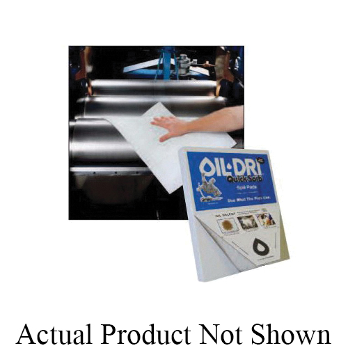 Oil-Dri L90851 Bonded Light Duty Absorbent Pad, 20 in L x 16 in W, 28 gal Absorption, Polypropylene
