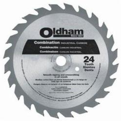 Oldham B7254524-10 Combination Circular Saw Blade, 7-1/4 in Dia x 0.06 in THK, Steel Blade, 24 Teeth