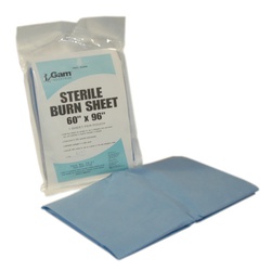 Pac-Kit 21-620 Sterile Burn Sheet, Blue, Fiber, 60 in L x 96 in W