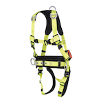 PEAKWORKS V8005172 Peakpro Plus Premium Padded Harness With Positioning Belt, M, 130 to 310 lb Load, Polyester Strap, Stab Lock Leg Strap Buckle, Stab Lock Chest Strap Buckle, Friction Shoulder Strap Buckle, Aluminum Hardware, Hi-Viz Yellow/Black