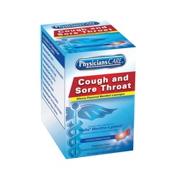 PhysiciansCare 90034 Cough Lozenges, 125 Count, Box Package, Formula: 7.6 mg Menthol