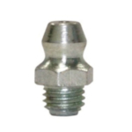 Plews 11-101 Ball Check Short Straight Grease Fitting, 1/4-28 Thread, 35/64 in OAL, Plated, Steel