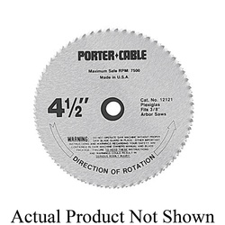 Porter-Cable 12122 Circular Saw Blade, 4-1/2 in Dia x 0.075 in THK, 3/8 in Arbor, 136 Teeth