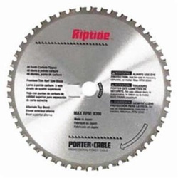 Porter-Cable 12840 Circular Saw Blade, 7-1/4 in Dia, 20 mm Arbor, Steel Blade, 38 Teeth