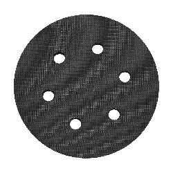 Porter-Cable 18001 Hook and Loop Round Standard Hook and Loop Pad, For Use With 7336 and 97366 Random Orbit Sander, 6 in Dia, 6 Hole