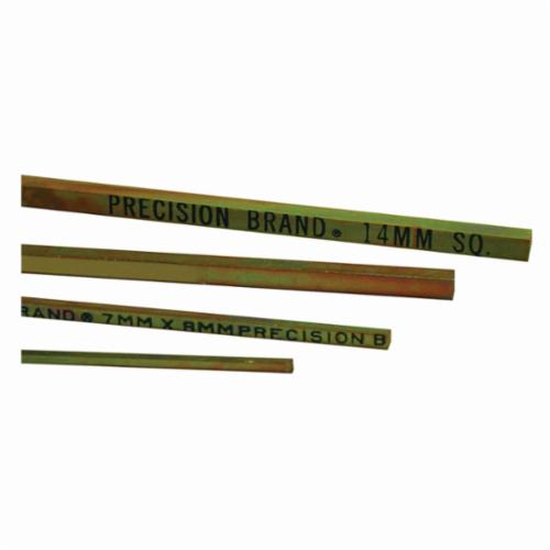 Precision Brand 04010 Square Keystock, 1 ft L x 4 mm W x 4 mm H, Steel, Gold Dichromate Plated