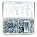 Precision Brand 12915 Hitch Pin Clip Assortment, 150 Pieces, Steel, Plain