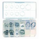 Precision Brand 12935 Retaining Ring Assortment, 1/2 to 1-1/4 in, 140 Pieces, Spring Steel, Zinc Plated