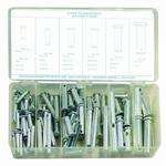 Precision Brand 13965 Clevis Pin Assortment, 83 Pieces, Low Carbon Steel, Plated