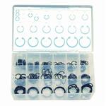 Precision Brand 13985 Metric Housing Ring Assortment, 10 to 40 mm, 218 Pieces, Spring Steel, Black Phosphate