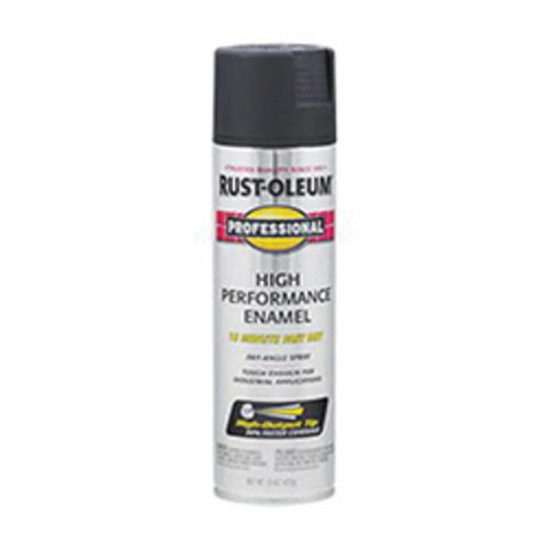 Professional 7578838 High Performance Enamel Spray Paint, 15 oz Container, Liquid Form, Black, 14 sq-ft/can Coverage