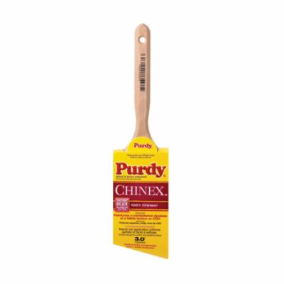 Purdy 144152930 Chinex Glide Angular Trim Brush, 3-3/16 in OAL, 3 in, Natural Hardwood Handle, Oil, Water Based