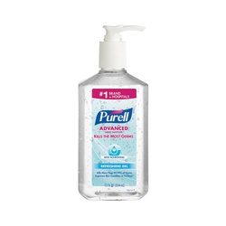 PURELL 3646-12 Advanced Skin Nourishing Hand Sanitizer, 12 fl-oz Nominal, Pump Bottle Package, Gel Form, Alcohol Odor/Scent, Clear