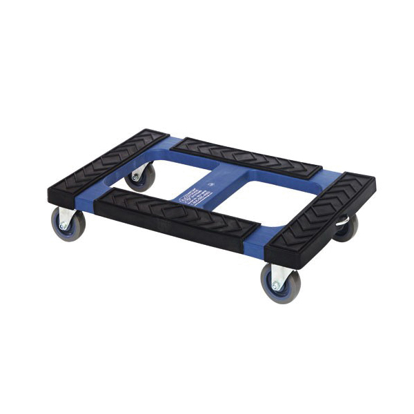 Quantum DLY-3018 Mobile Dolly, 1000 lb Load, 30 in L x 18 in W, Plastic Padded Rubber Trim Platform