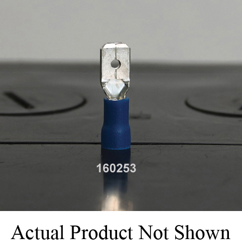 QuickCable 160153-100 Solderless Terminal, 22 to 18 AWG Conductor, 1/4 in Tab, Serrated Barrel, PVC, Red