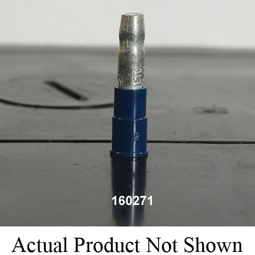 QuickCable 160170-100 Solderless Male Bullet Terminal, 22 to 18 AWG Tin Plated Copper Conductor, PVC, Red