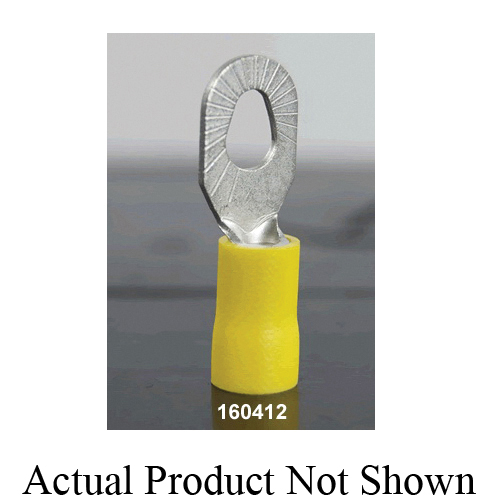 QuickCable 160112-100 Multi-Stud Solderless Ring Terminal Lug, 22 to 18 AWG Conductor, Serrated Barrel, Copper, Red