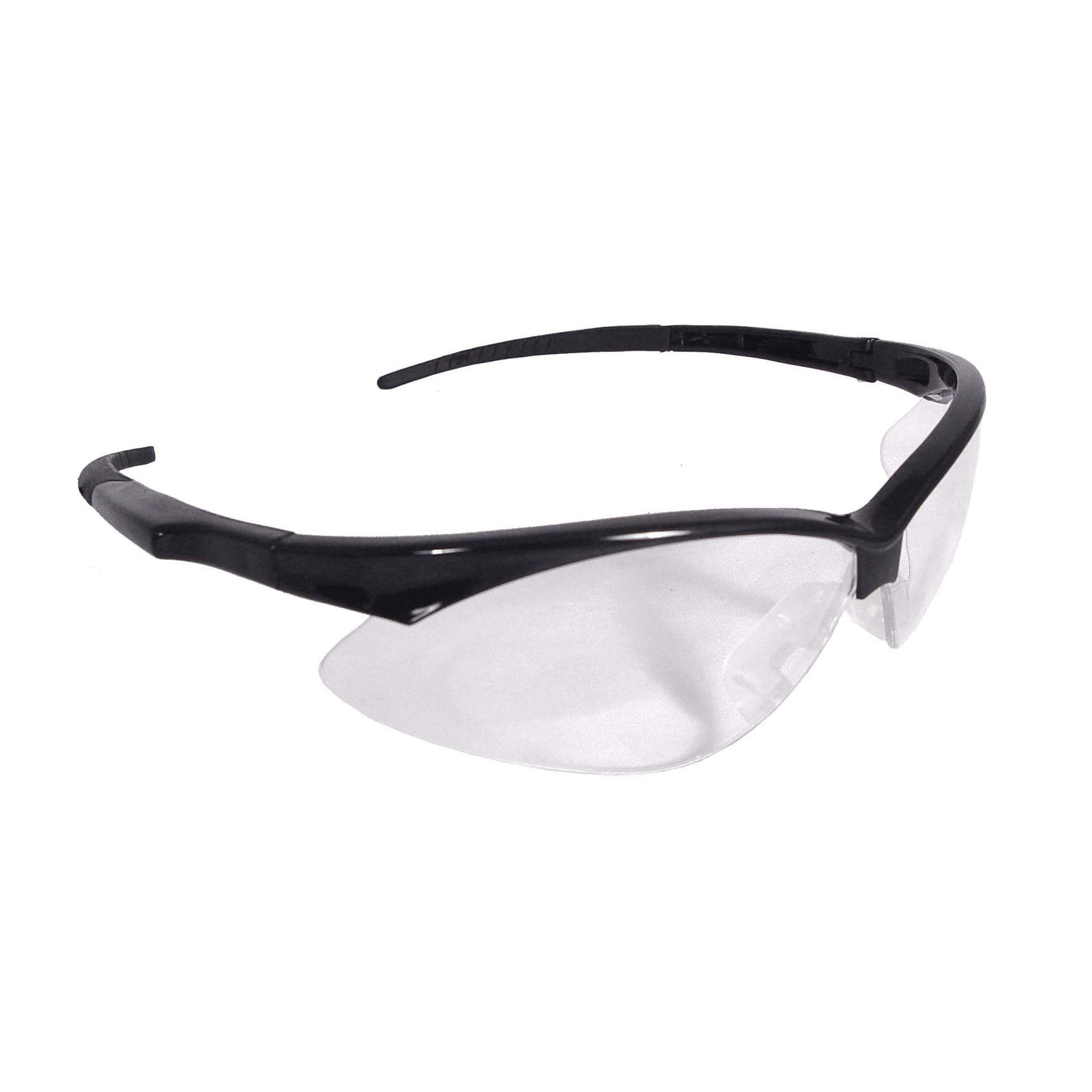 Radians AP1-10 Rad-Apocalypse Safety Eyewear, Hard Coated, Clear Lens, Half Framed Frame, Black, Plastic Frame, Polycarbonate Lens, ANSI Z87.1+