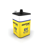 Rayovac 944C Heavy Duty Battery With Spring Terminal, Mercury, Cadmium-Free, Zinc-Carbon, 6 VDC V Nominal, 8601 mAh Nominal