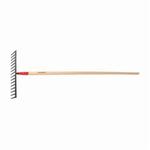 Razor-Back 63122 Heavy Duty Road Rake, 16 Tines, Forged Steel, Hardwood Handle