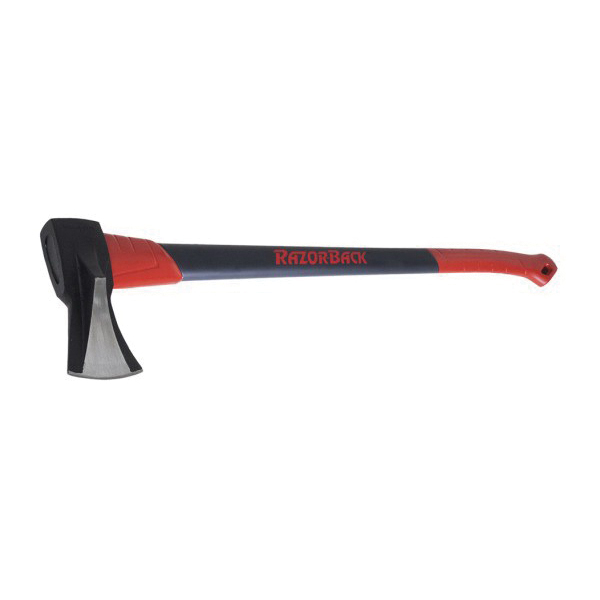 Razor-Back 4114000 Splitting Wedge, 2.87 in L Cutting Edge, 4 lb Head, 33.05 in OAL, Fiberglass Handle