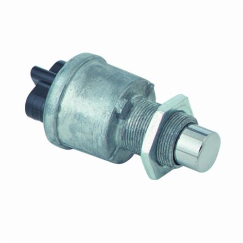 Reelcraft 260424 Non-Explosion Proof Push Button Switch With Rubber Cap, 12/24 VDC, Momentary Action, Domestic