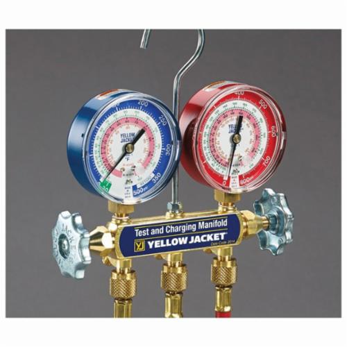 Yellow Jacket 42001 41 Manifold, 3-1/8 in ga, Brass, Domestic