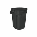 Rubbermaid BRUTE 1867531 Utility Refuse Container, 32 ga, 21.9 in Dia x 25.976 in L, Plastic, Black