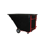 Rubbermaid FG102500BLA Rotomolded Standard Duty Tilt Truck, 300 lb Load, 1-1/2 cu-yd Volume, Black, HDPE, 80-1/2 in OAL