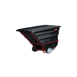 Rubbermaid FG102600BLA Heavy Duty Rotomolded Tilt Truck, 300 lb Load, 1-1/2 cu-yd Volume, Black, HDPE, 80-1/2 in OAL
