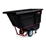 Rubbermaid FG130600BLA Heavy Duty Rotomolded Tilt Truck, 300 lb Load, 1/2 cu-yd Volume, Black, HDPE, 60-1/2 in OAL