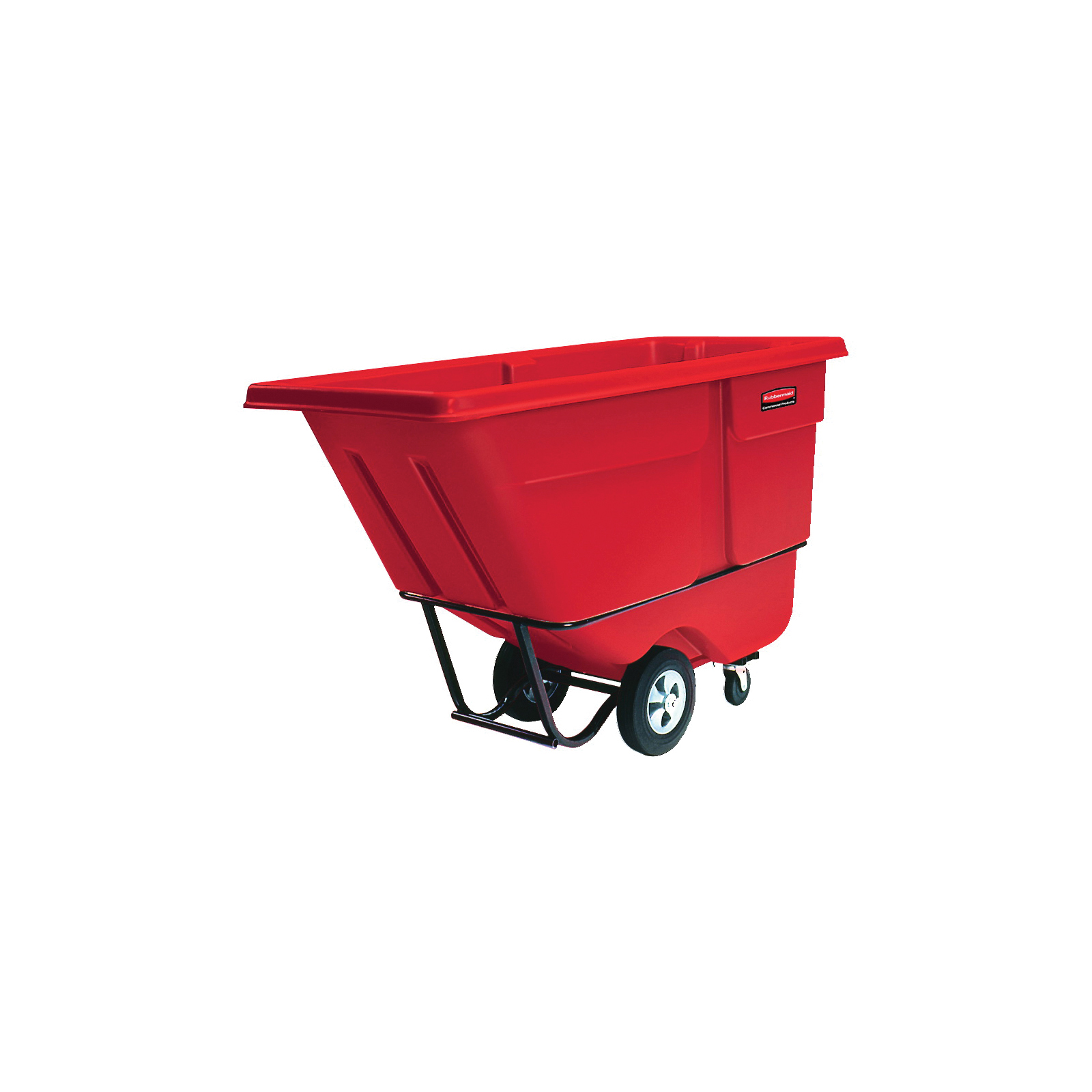 Rubbermaid FG131500RED Durable Rotomolded Standard Duty Tilt Truck, 1250 lb Load, 1 cu-yd Volume, Red, HDPE, 72.2 in OAL